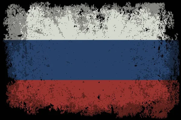 Bandera Grunge Rusia Ilustración Vectorial — Vector de stock