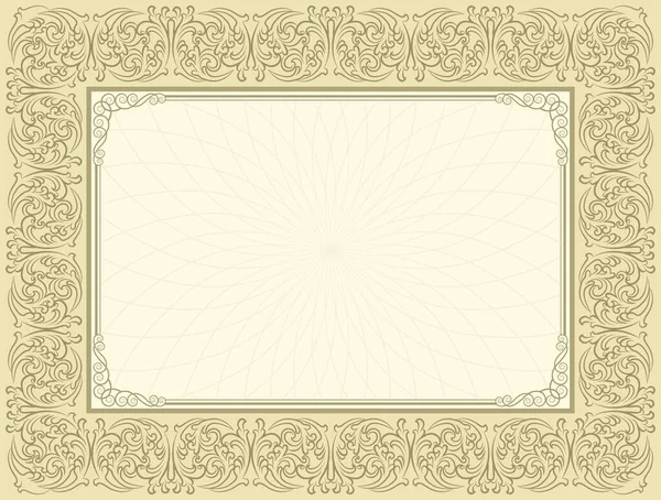 Декоративный Шаблон Диплома Сертификата — стоковый вектор