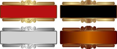 Dekoratif çerçeveler - vektör çizim seti