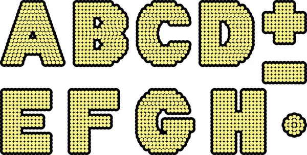 Font Form Dots — Stockvector