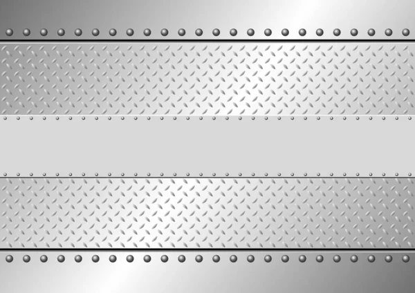 Metallic Background Textured Plate — Stock Vector