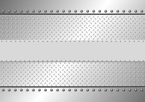 Metallisk Bakgrund Och Texturerad Platta — Stock vektor