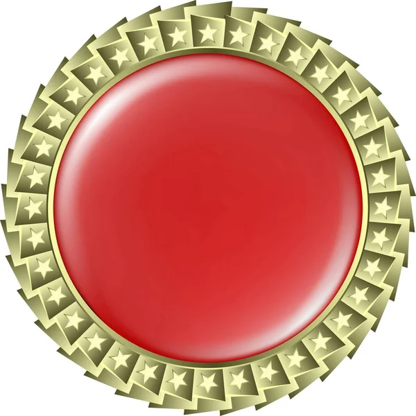 Red Badge Star Border — 图库矢量图片