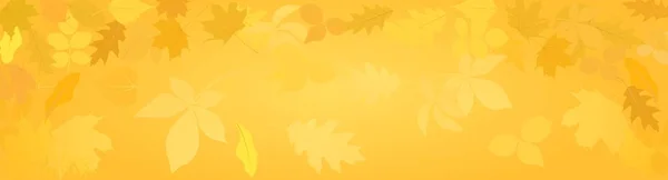 Herfstbanner Met Vormen Bladeren — Stockvector