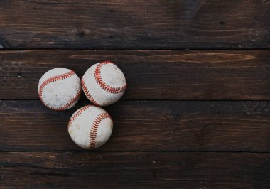 Beyzbol toplarını kapat, spor konsepti