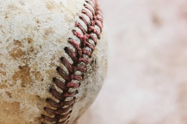 Primer Plano Pelota Béisbol Concepto Deportivo — Foto de Stock