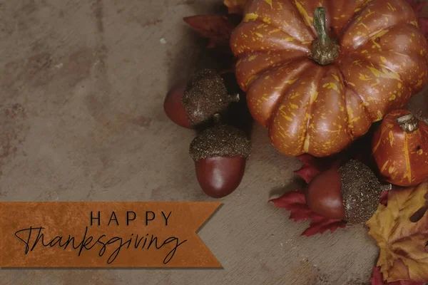 Erntedank Herbst Hintergrund Mit Kürbis — Stockfoto