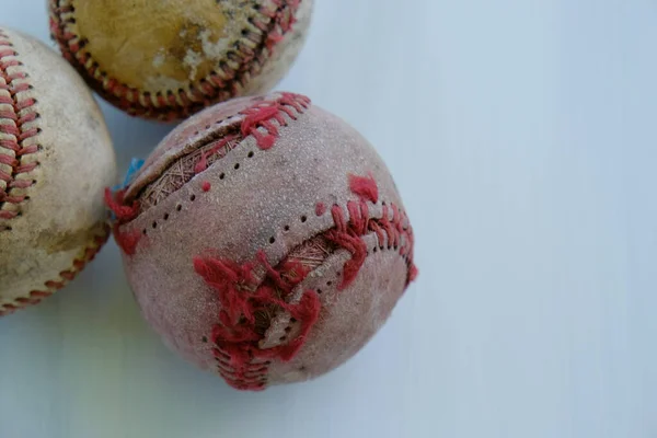 Baseball Balls White Background — Stok fotoğraf