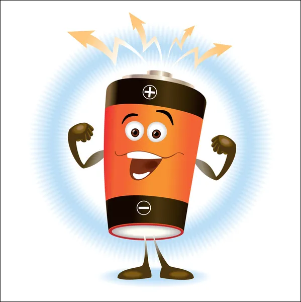 Batterij. Cartoon — Stockvector