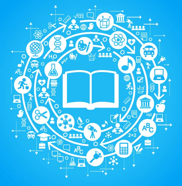 Ícones de educação de fundo —  Vetores de Stock