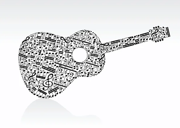 Нотаток гітари — стоковий вектор