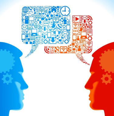 iletişim erkekler konuşma balonu