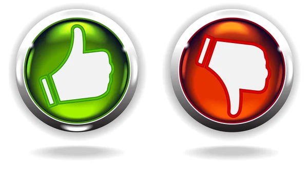 "Like" and "Unlike" buttons — Stock Vector