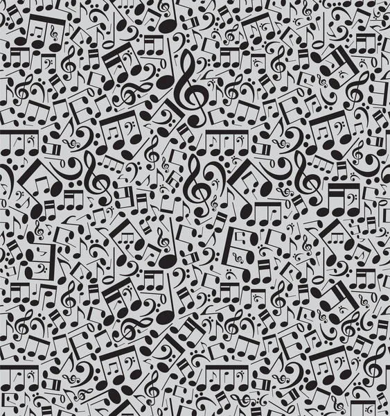 Fond musical vectoriel sans couture à partir de notes — Image vectorielle