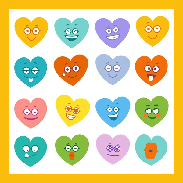 Valentine Vectorhart Pictogram Set Symbool Van Liefde Platte Vectorillustratie — Stockvector