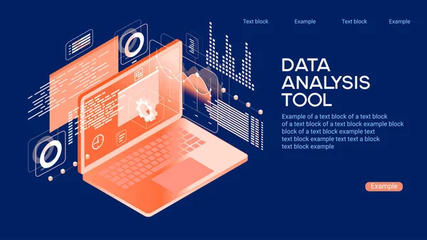 Zespół Ludzi Buduje Mapę Wykresy Koncepcja Koncepcji Innowacyjnej Analizy Danych — Wektor stockowy