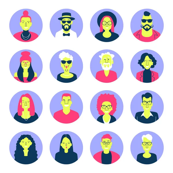 Group People Different Nationalities Cultures People Background Crowd Abstract People — Vector de stock