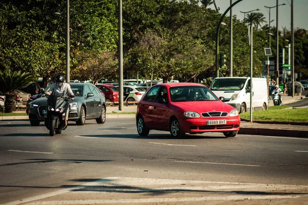 Sevilla Spanya Eylül 2021 Sevilla Caddelerinde Trafik Sıkışıklığı Sembolik Bir — Stok fotoğraf