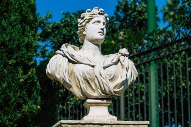 Seville İspanya 28 Eylül 2021 Maria Luisa Parkı, Endülüs Bölgesi 'nin başkenti ve sembolik şehri Sevilla' nın ilk yeşil akciğerlerinden biridir.