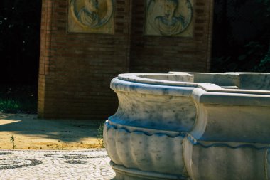 Seville İspanya 28 Eylül 2021 Maria Luisa Parkı, Endülüs Bölgesi 'nin başkenti ve sembolik şehri Sevilla' nın ilk yeşil akciğerlerinden biridir.