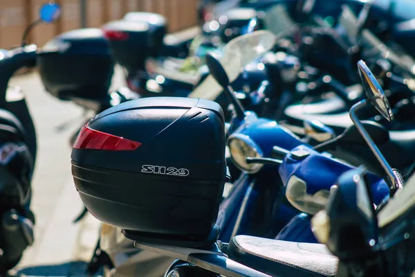 Séville Espagne Septembre 2021 Moto Garée Dans Les Rues Séville — Photo