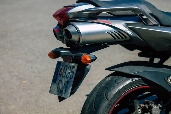 Seville Spain September 2021 Yamaha Fz6 Motorcycle Parked Streets Seville — Stock Photo, Image