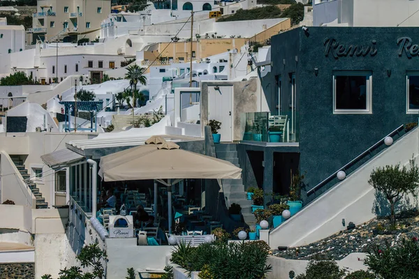 Insel Santorin Fira Griechenland Oktober 2021 Blick Auf Die Stadt — Stockfoto