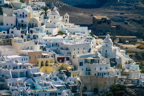 Isola Santorini Fira Grecia Ottobre 2021 Veduta Panoramica Della Città — Foto Stock