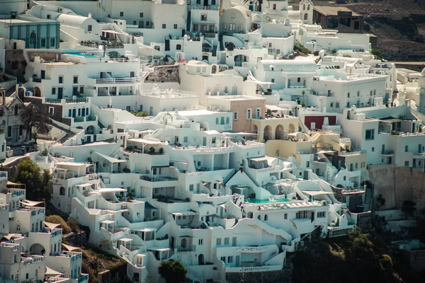 Santorini Island Fira Grécia Outubro 2021 Paisagem Urbana Cidade Fira — Fotografia de Stock