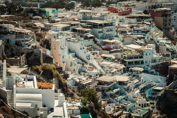 Isola Santorini Fira Grecia Ottobre 2021 Paesaggio Urbano Della Città — Foto Stock