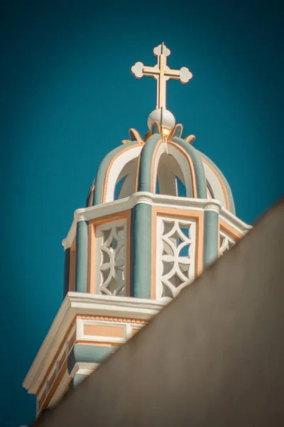 Santorini Insel Fira Griechenland Oktober 2021 Traditionelle Orthodoxe Kirche Der — Stockfoto