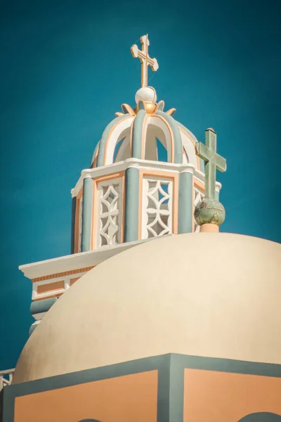 Santorini Insel Fira Griechenland Oktober 2021 Traditionelle Orthodoxe Kirche Der — Stockfoto