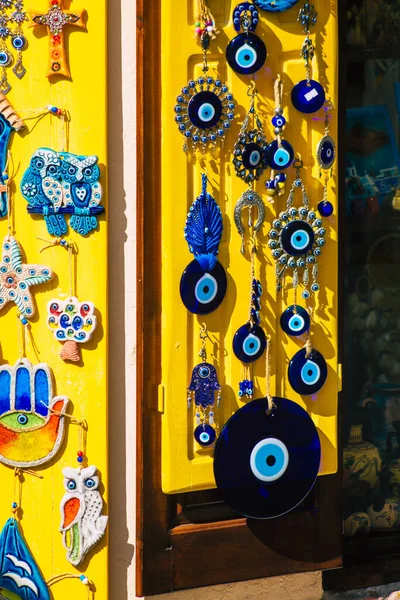 Santorini Island Fira Greece October 2021 Decorative Objects Accessories Goods — Stock Photo, Image
