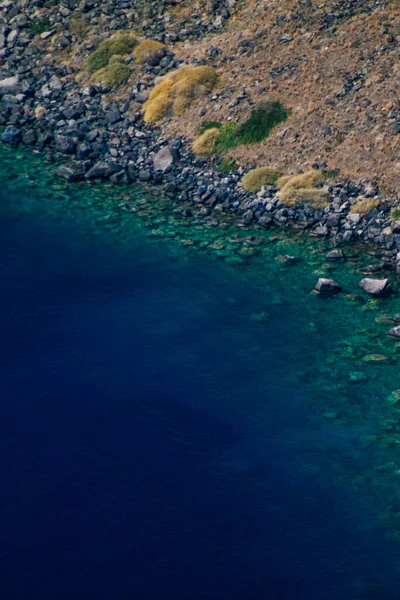 Isla Santorini Fira Grecia Octubre 2021 Acantilado Santorini Caldera Colapsó — Foto de Stock