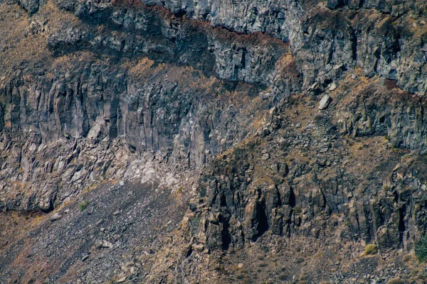 Isola Santorini Fira Grecia Ottobre 2021 Scogliera Santorini Caldera Crollata — Foto Stock