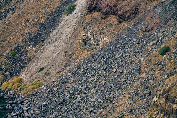 Isola Santorini Fira Grecia Ottobre 2021 Scogliera Santorini Caldera Crollata — Foto Stock