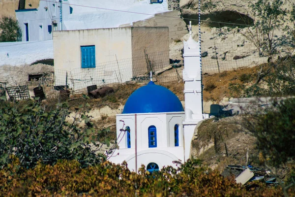 Santorini Eiland Griekenland Oktober 2021 Traditionele Orthodoxe Kerk Typisch Voor — Stockfoto
