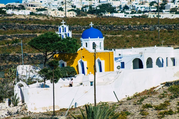 Santorini Eiland Griekenland Oktober 2021 Traditionele Orthodoxe Kerk Typisch Voor — Stockfoto
