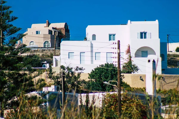 Santorini Eiland Griekenland Oktober 2021 Traditioneel Grieks Wit Huis Typisch — Stockfoto