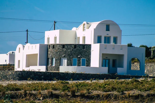 Santorini Eiland Griekenland Oktober 2021 Traditioneel Grieks Wit Huis Typisch — Stockfoto