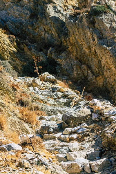 Île Santorin Perissa Grèce Octobre 2021 Ancien Sentier Randonnée Thira — Photo