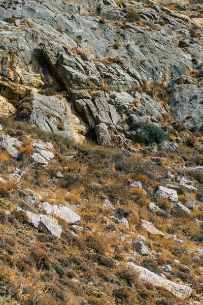 2021年10月17日 古希腊圣托里尼岛 圣托里尼岛的古Thira远足小路 古道带你穿过Profitis Elias和Mesa Vouno的斜坡 到达山顶 — 图库照片