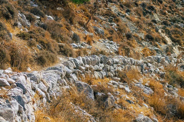 Σαντορίνη Περίσσα Ελλάδα Οκτωβρίου 2021 Αρχαίο Μονοπάτι Της Θήρας Στη — Φωτογραφία Αρχείου