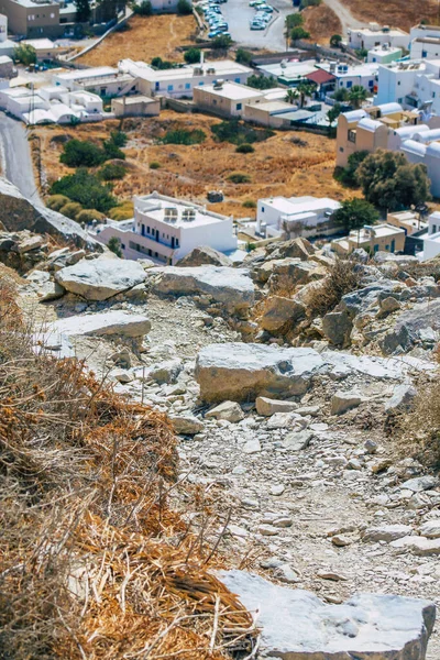 Isola Santorini Perissa Grecia Ottobre 2021 Antico Sentiero Escursionistico Thira — Foto Stock