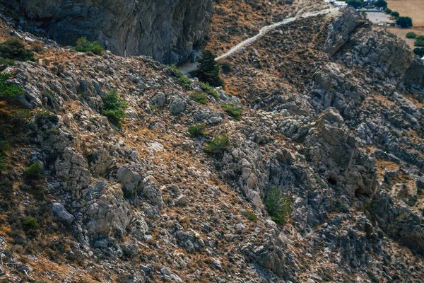 Île Santorin Perissa Grèce Octobre 2021 Ancien Sentier Randonnée Thira — Photo