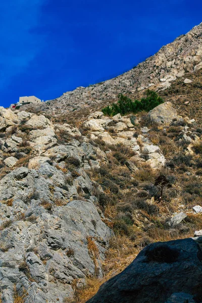 Île Santorin Perissa Grèce Octobre 2021 Ancien Sentier Randonnée Thira — Photo