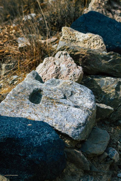 Santorini Island Perissa Řecko Října 2021 Starověká Stezka Thira Santorini — Stock fotografie