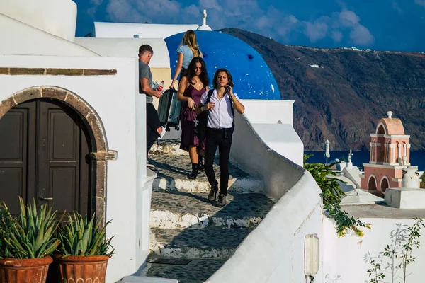 Santorini Oia Griechenland Oktober 2021 Während Der Coronavirus Epidemie Griechenland — Stockfoto