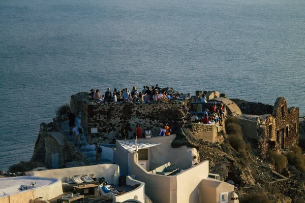 Santorini Oia Griechenland Oktober 2021 Während Der Coronavirus Epidemie Griechenland — Stockfoto