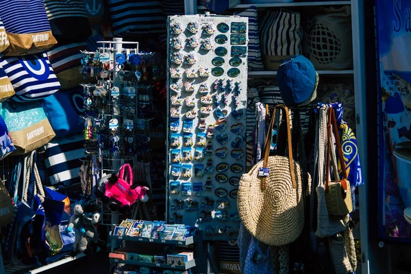 Insel Santorin Fira Griechenland Oktober 2021 Dekorative Objekte Accessoires Und — Stockfoto